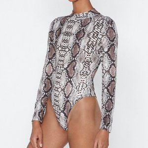 Nasty Gal Snake Your Own Luck Bodysuit